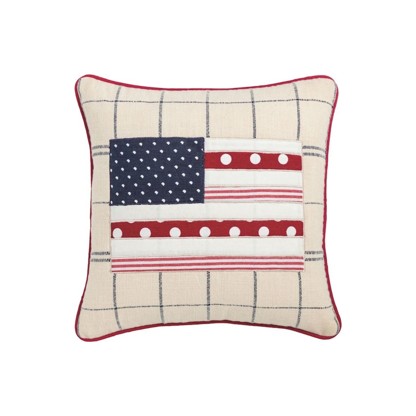 Americana Quilted Pillow - Flag