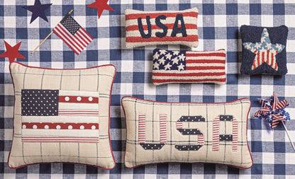 Americana Quilted Pillow - USA