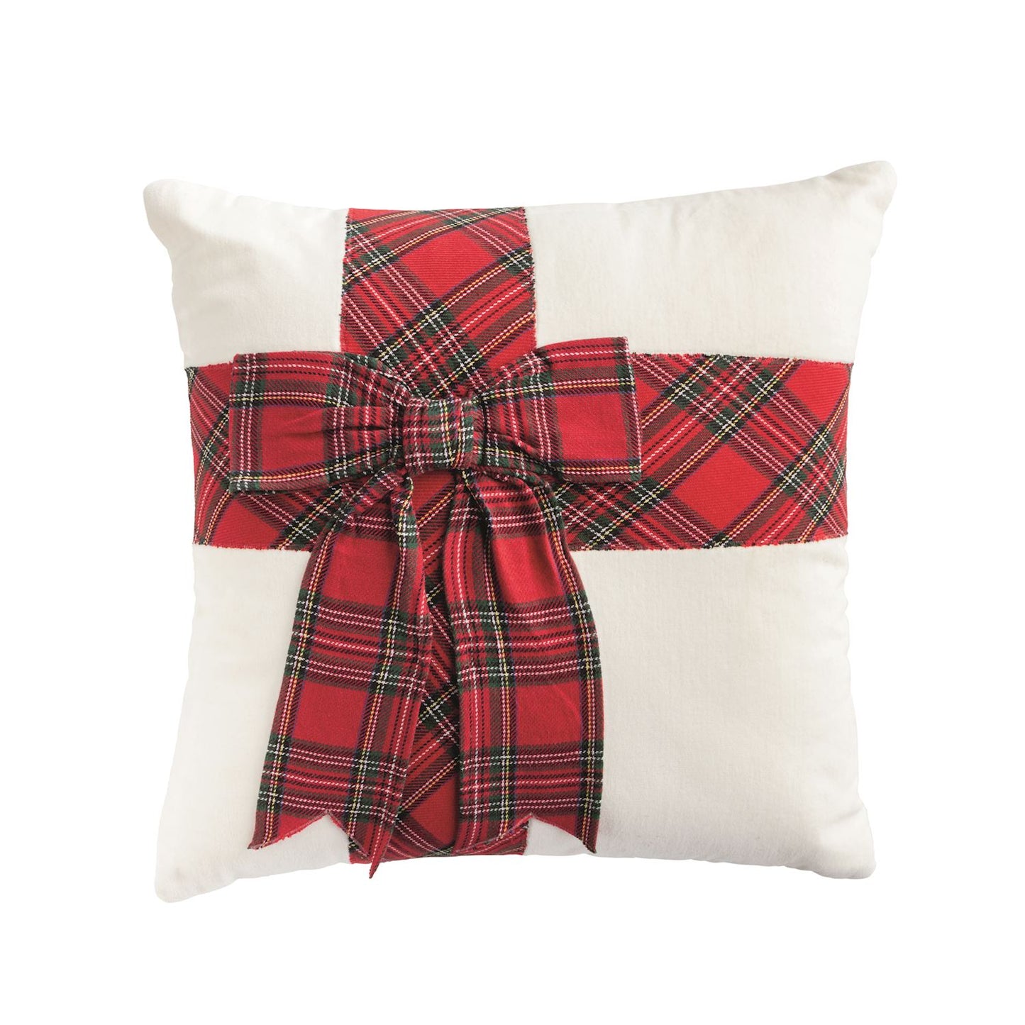Red Tartan Bow Pillow