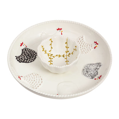 Rooster Chip & Dip Set