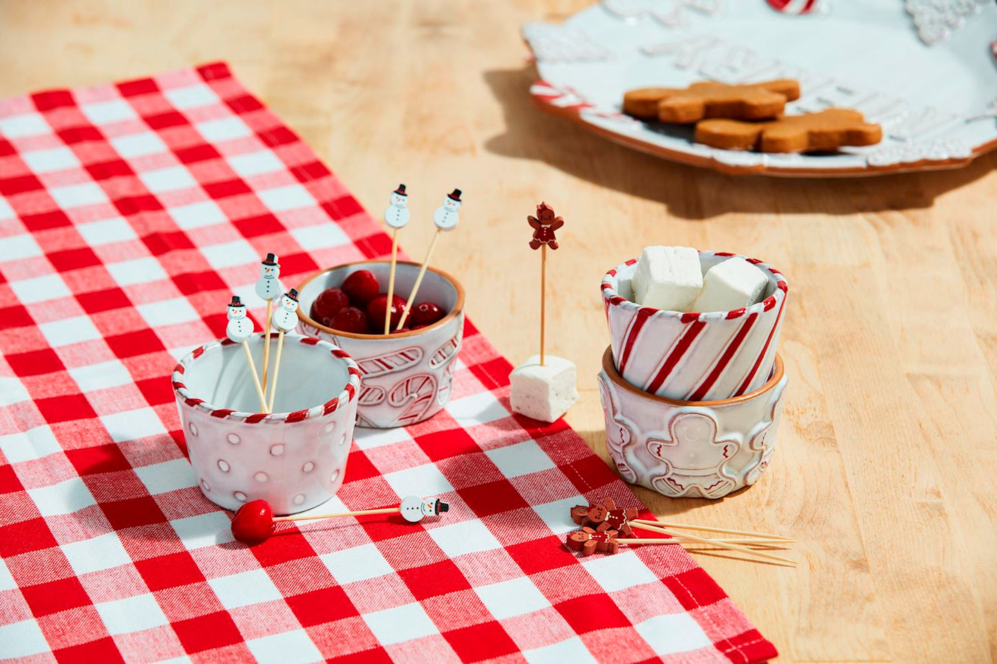 Tidbit & Toothpick Set - Snowman