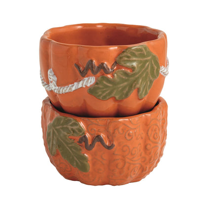 Orange Pumpkin Vine Tidbit Set