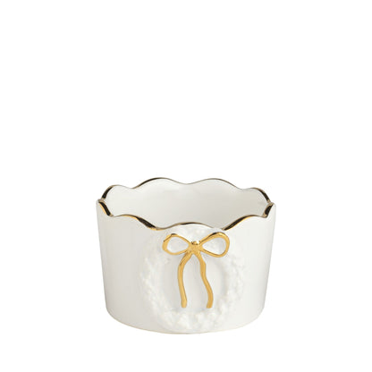 Gold Edge Tidbit Dish - Wreath