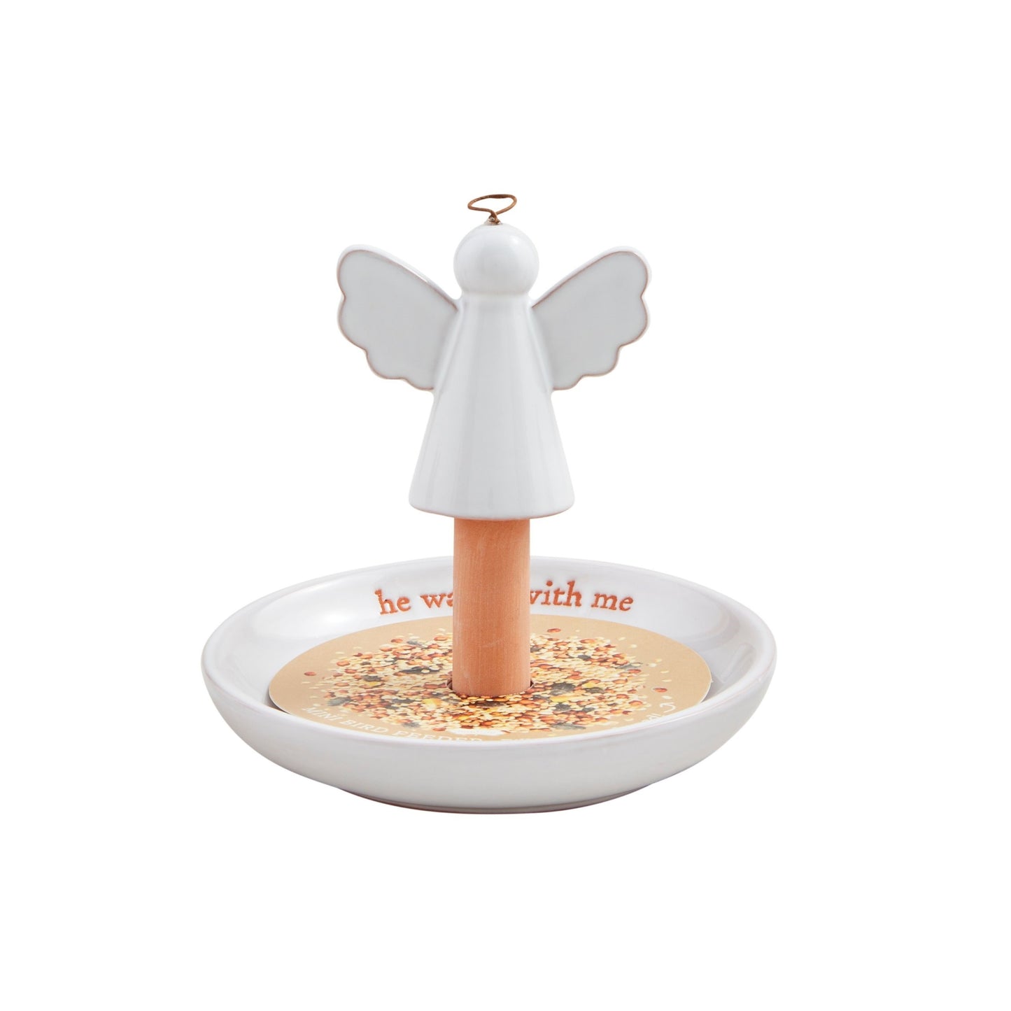 Ceramic Bird Feeder - Angel