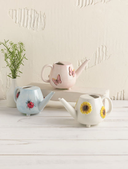 Sunflower Ceramic Watering Can