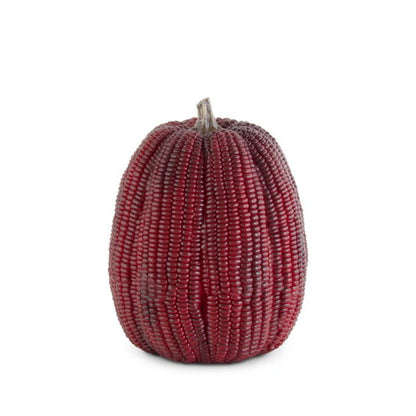 Burgundy Resin Indian Corn Pumpkins