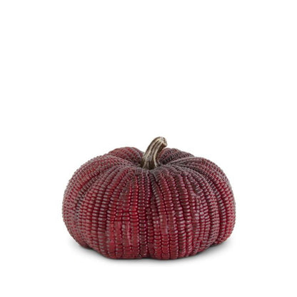 Burgundy Resin Indian Corn Pumpkins