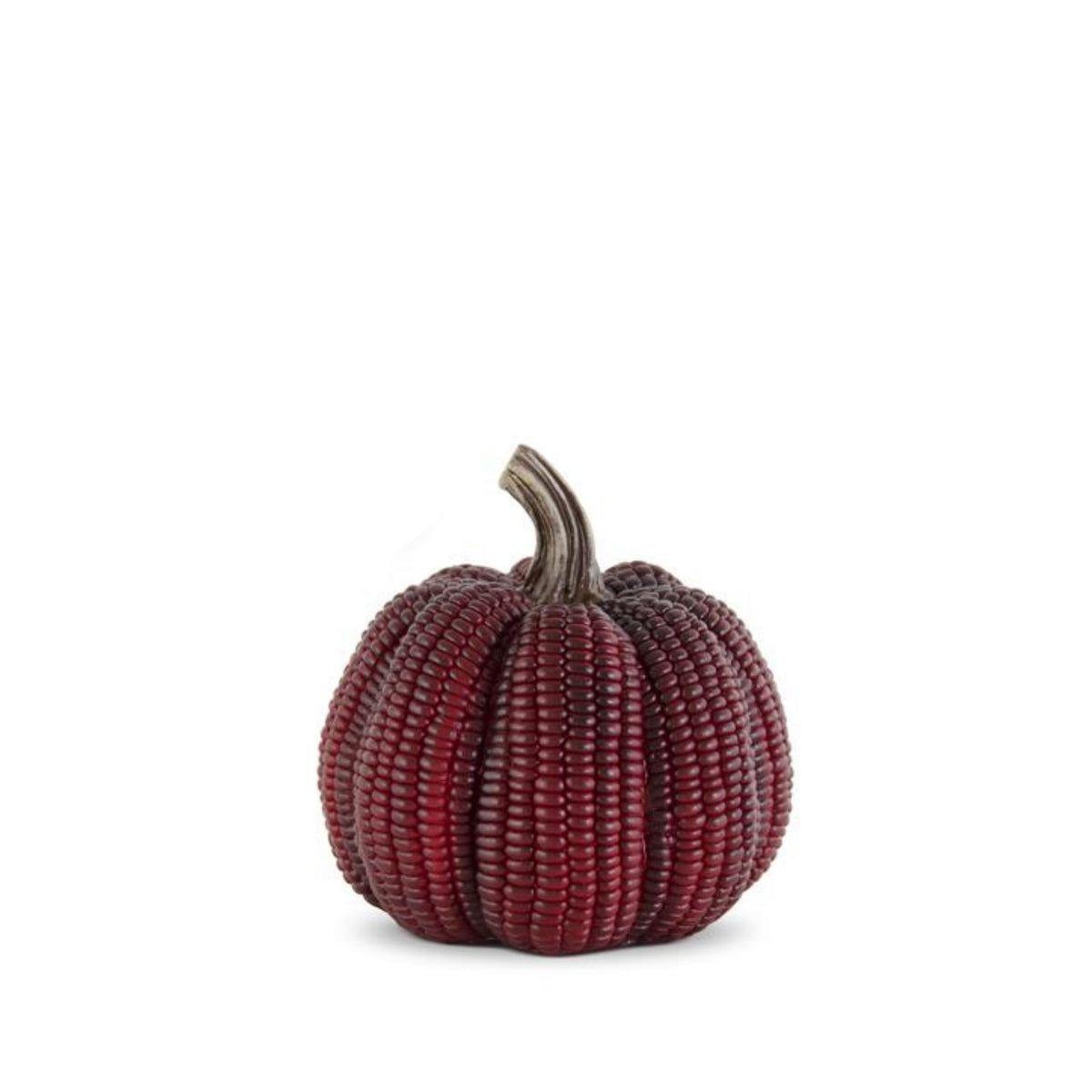 Burgundy Resin Indian Corn Pumpkins
