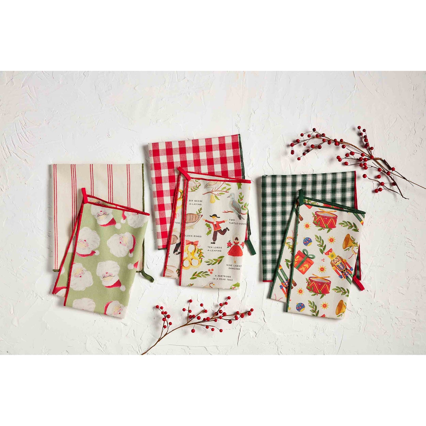 Hanging Christmas Towel Set - Santa