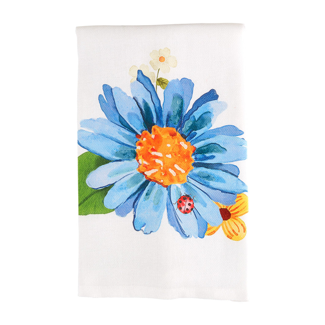 Spring Flower Towel - Blue Sunflower