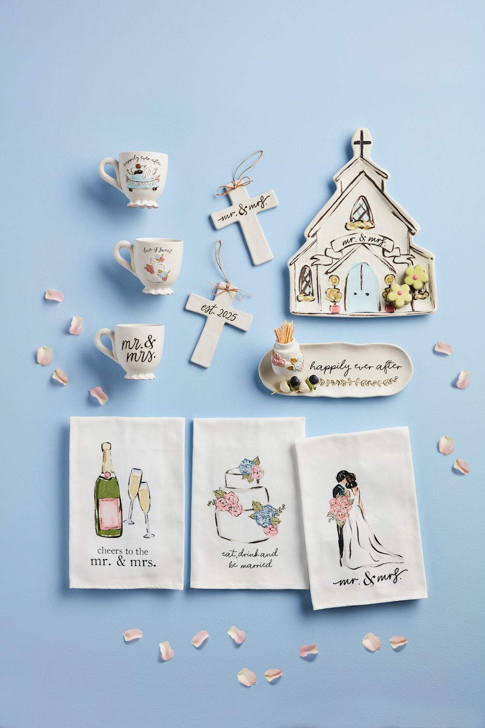 Wedding Tea Towel - Mr. & Mrs