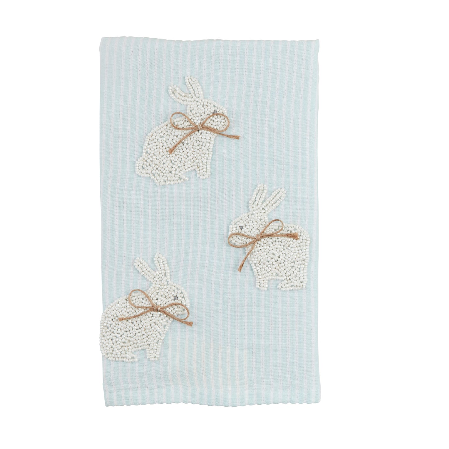 Beaded Easter Towel - Bunnies