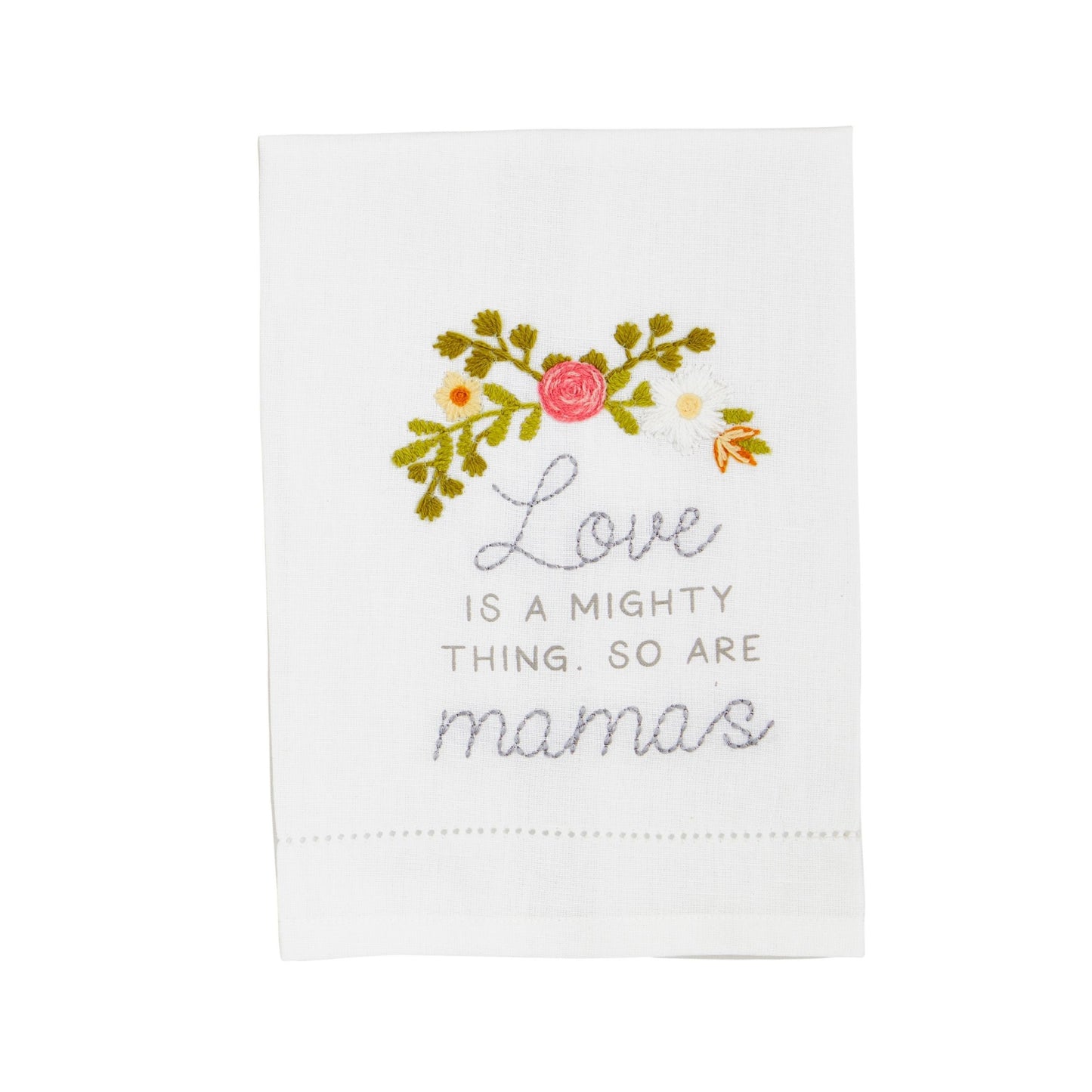 Mom Embroidered Towel - Love Is Mom