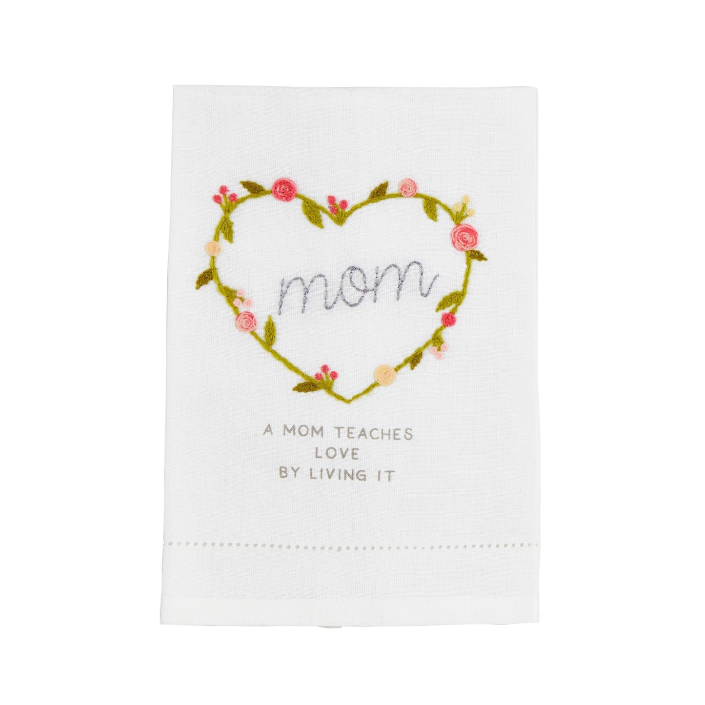 Mom Embroidered Towel - Mom Teaches