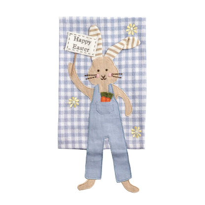 Blue Bunny Dangle Leg Towel