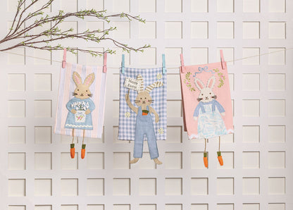 Stripe Bunny Dangle Leg Towel