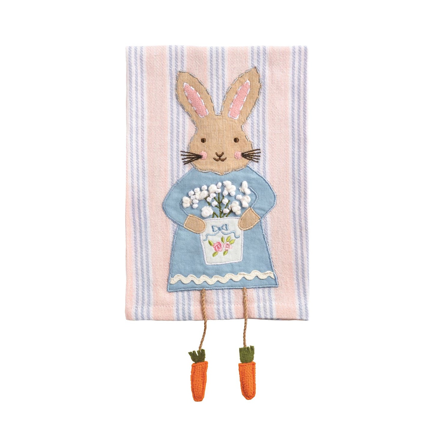 Stripe Bunny Dangle Leg Towel