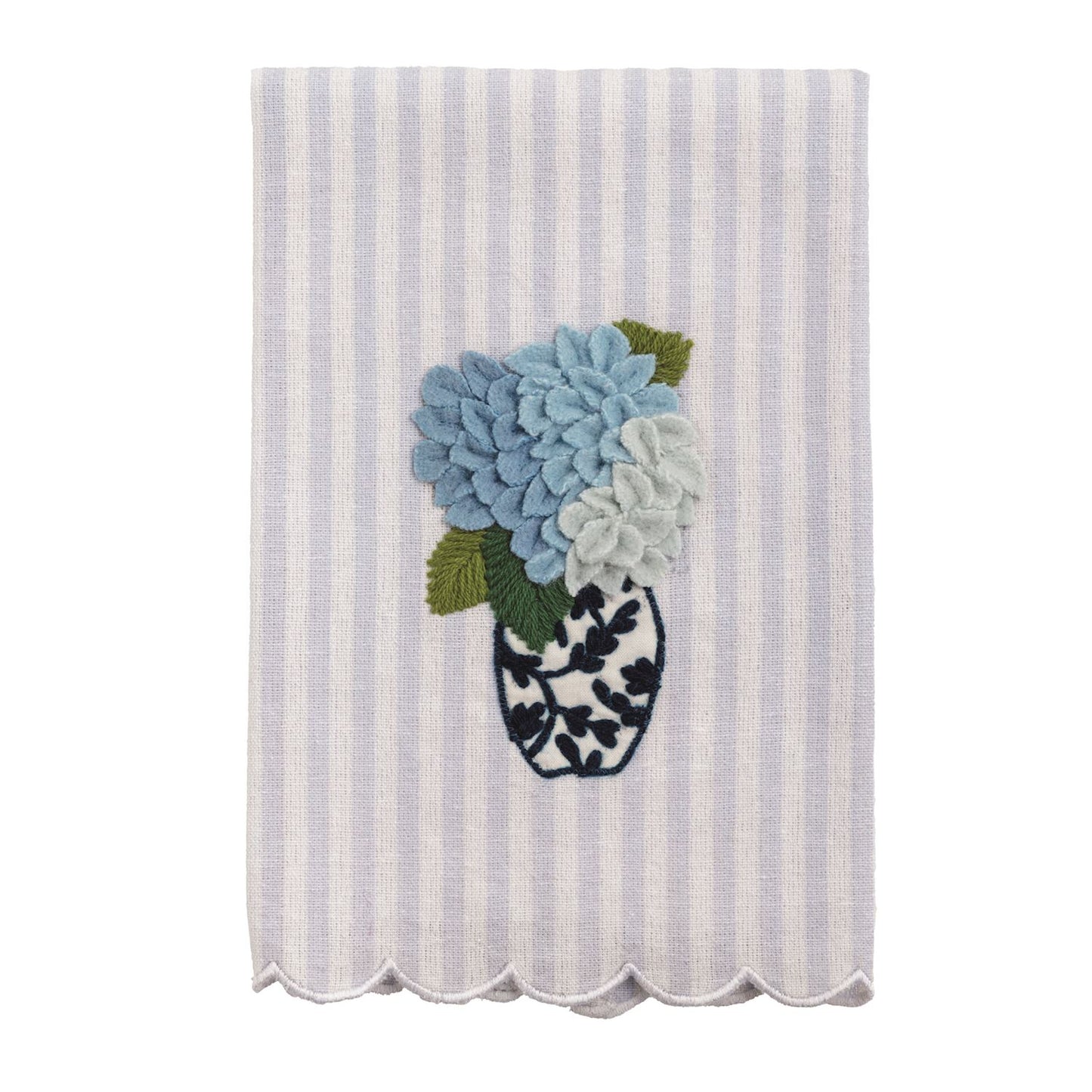 Hydrangea Stripe Tea Towel