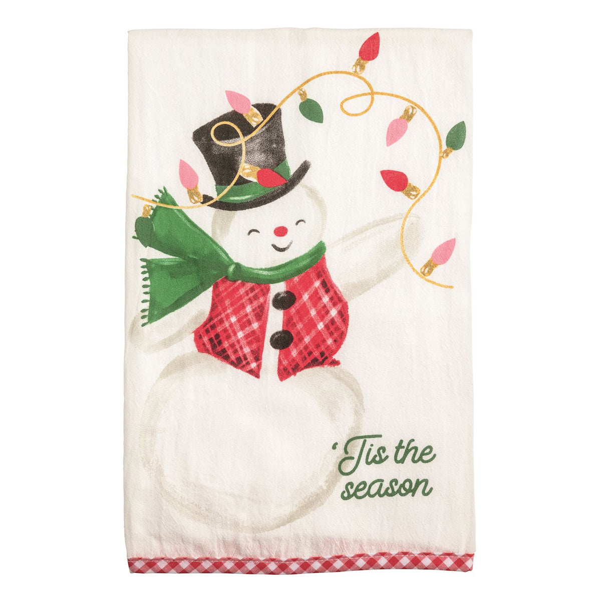 Snowman 'Tis The Season Christmas Towel