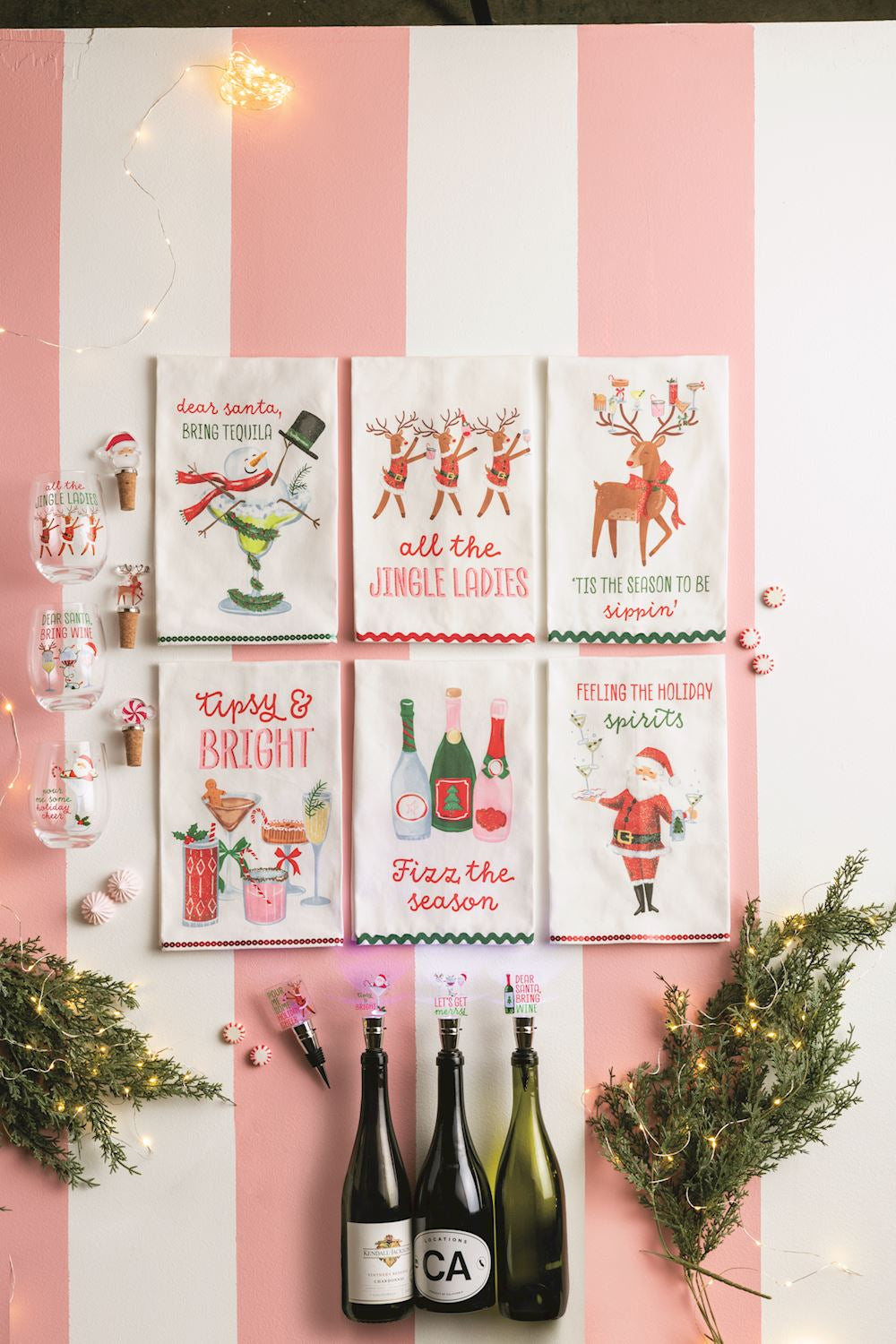 Feeling The Holiday Spirits Glitter Towel