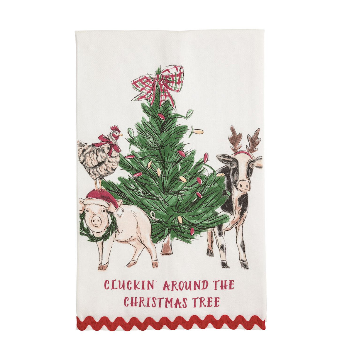 Christmas Tree Ric-Rac Towel