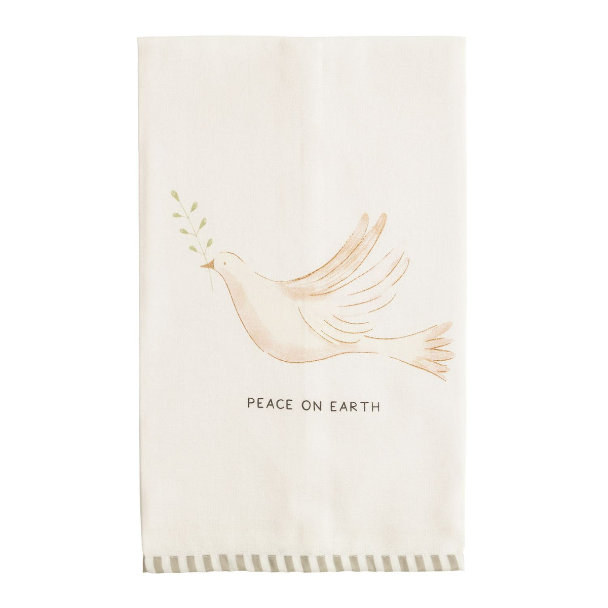Dove Stripe Hem Towel