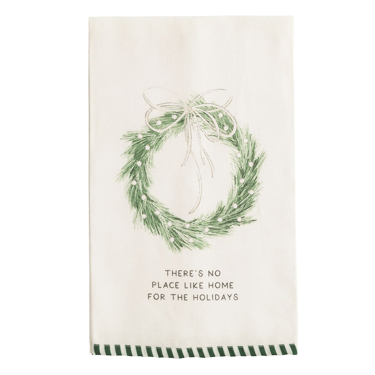 Wreath Stripe Hem Towel