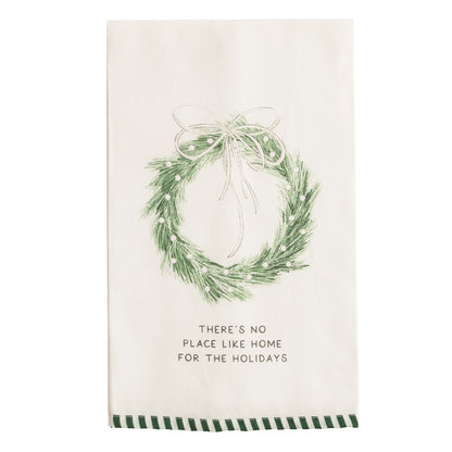 Wreath Stripe Hem Towel