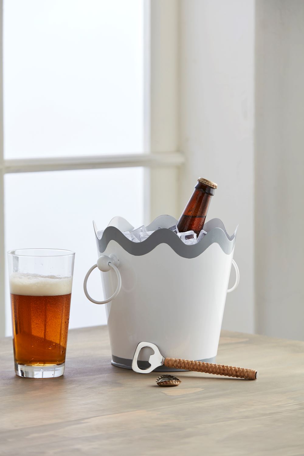 Scalloped Ice Bucket Set