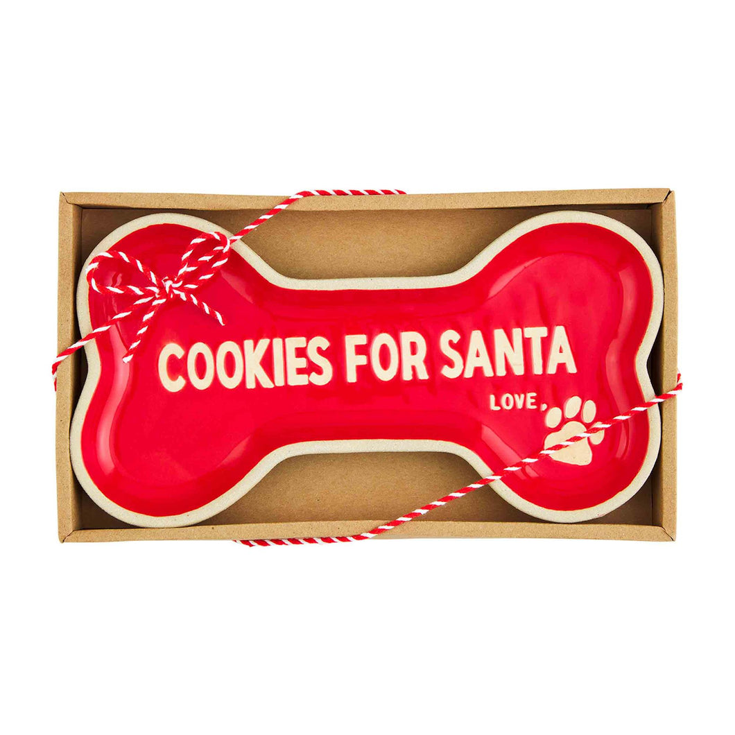 Cookies For Santa - Dog Bone Plate