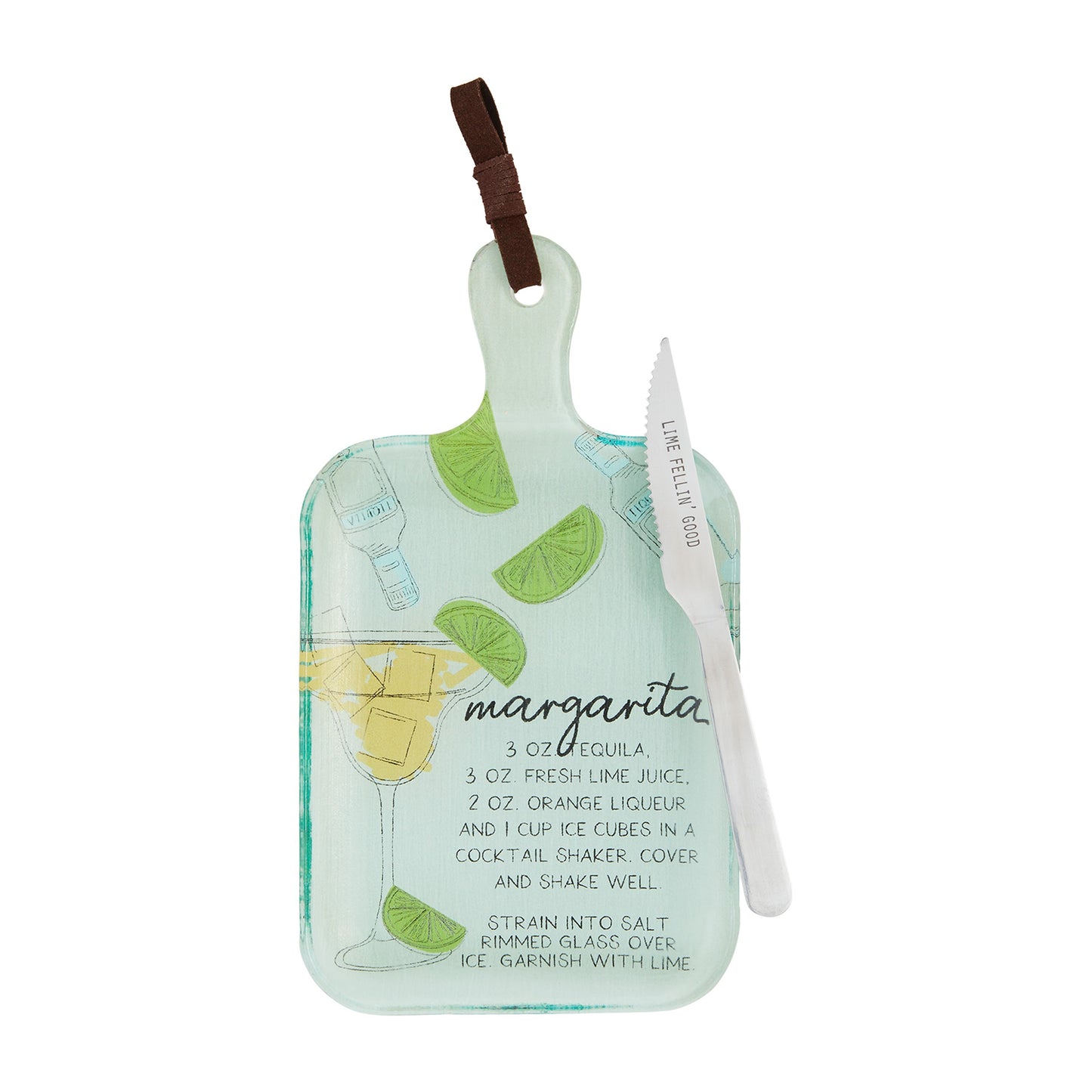 Glass Margarita Cutting Board Set