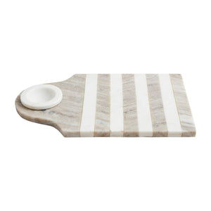 Taupe Striped Dip Cup Board