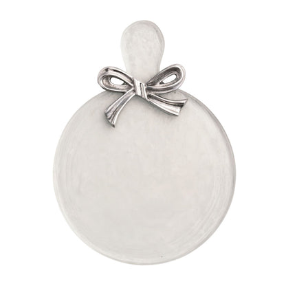 Metal Bow Round Glass Board