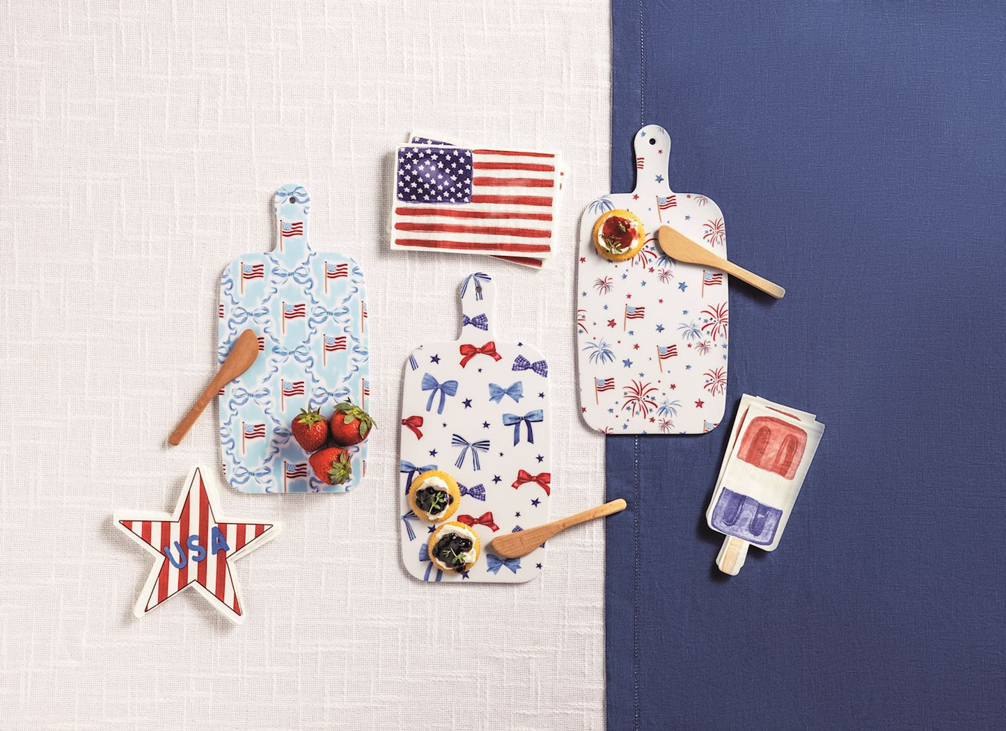 Americana Melamine Board -  Flag Napkins