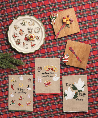 Candy Cane Wooden Board Set
