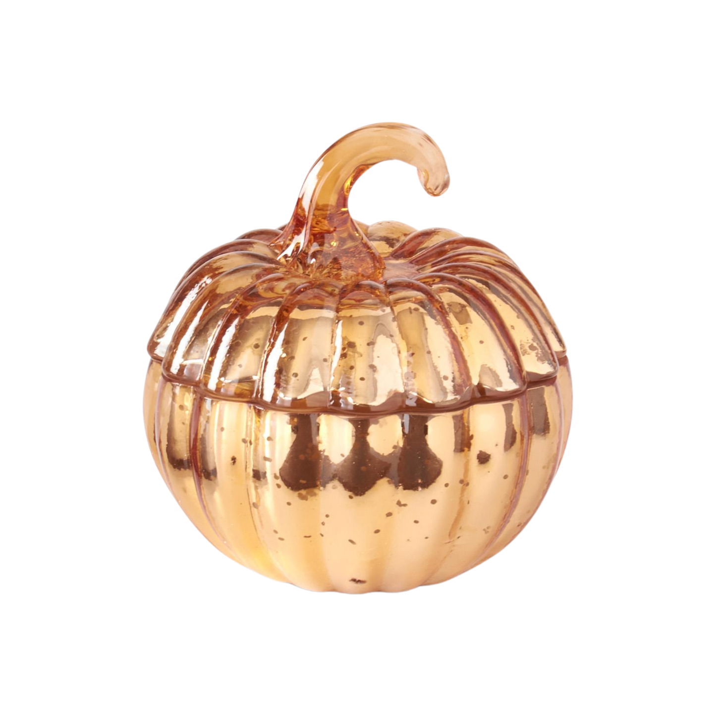 Mercury Glass Pumpkin Candle - Apple Cinnamon