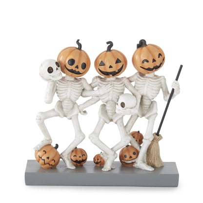 Dancing Jack-O-Lantern Skeleton Men Sitter
