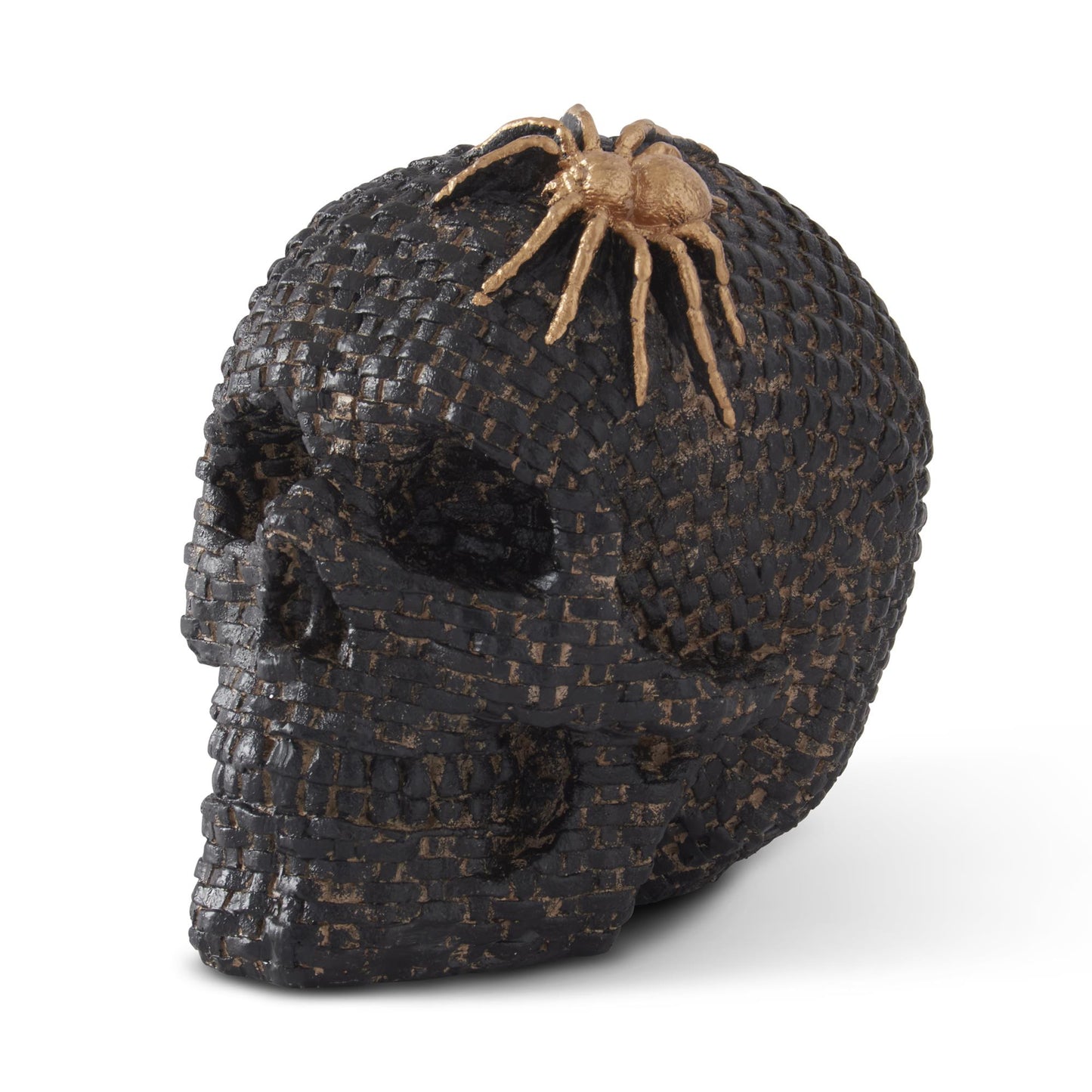 Black Woven Skull & Gold Spider Sitter
