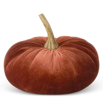 Velvet Stuffed Pumpkin - Small
