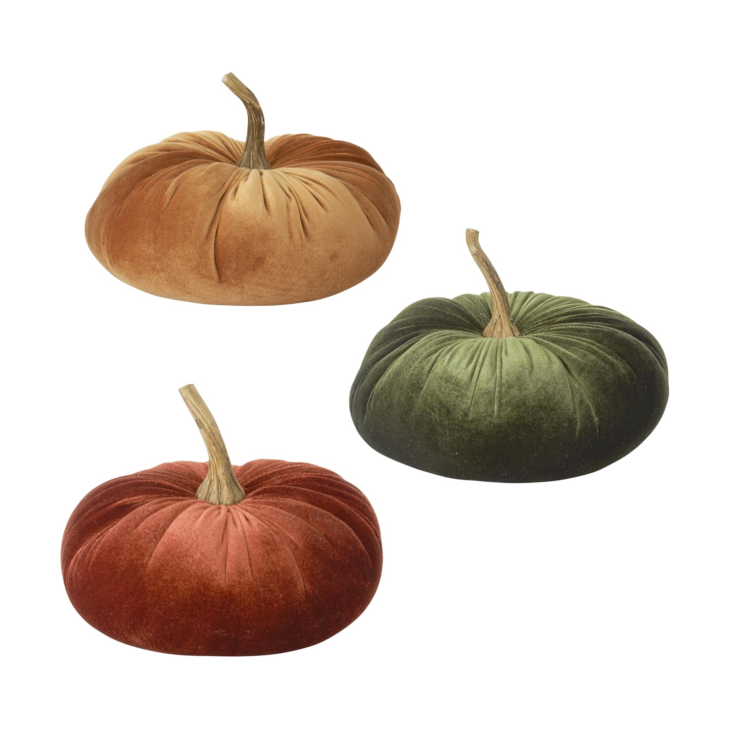 Velvet Stuffed Pumpkin - Small