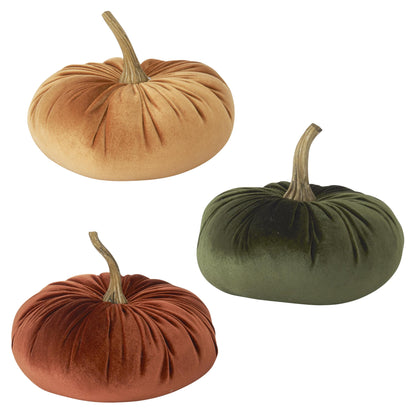 Velvet Stuffed Pumpkin - Large