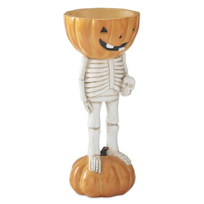 Pumpkin Head Bowl Skeleton