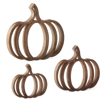 Wood Cutout Pumpkins