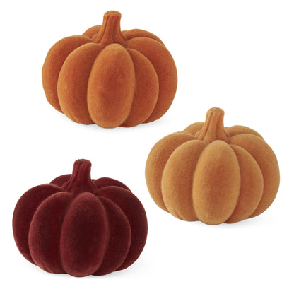 Flocked Resin Pumpkins