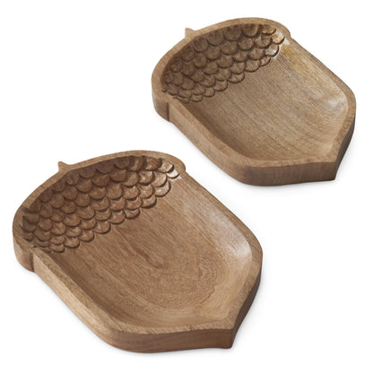 Wood Acorn Trays