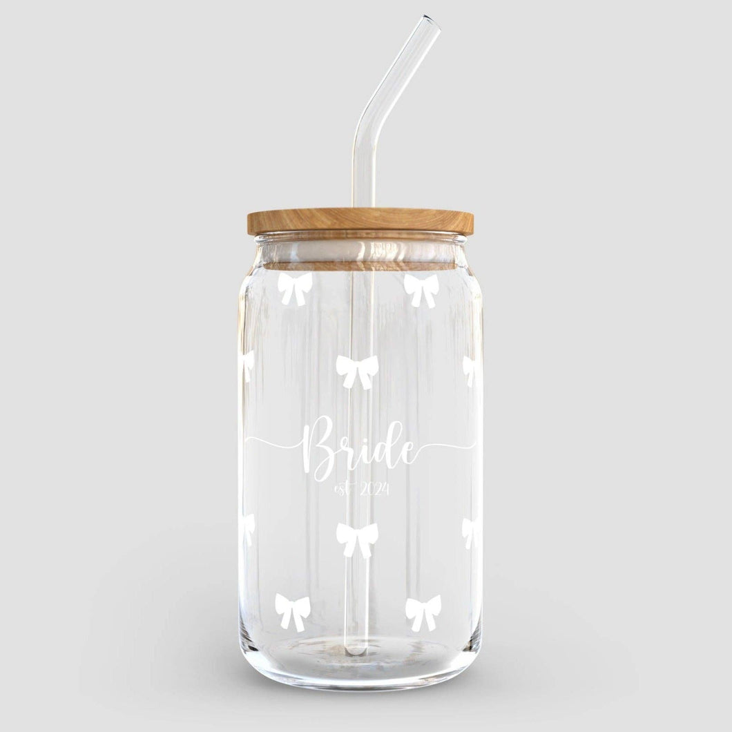 Glass Coffee Tumbler - Bride