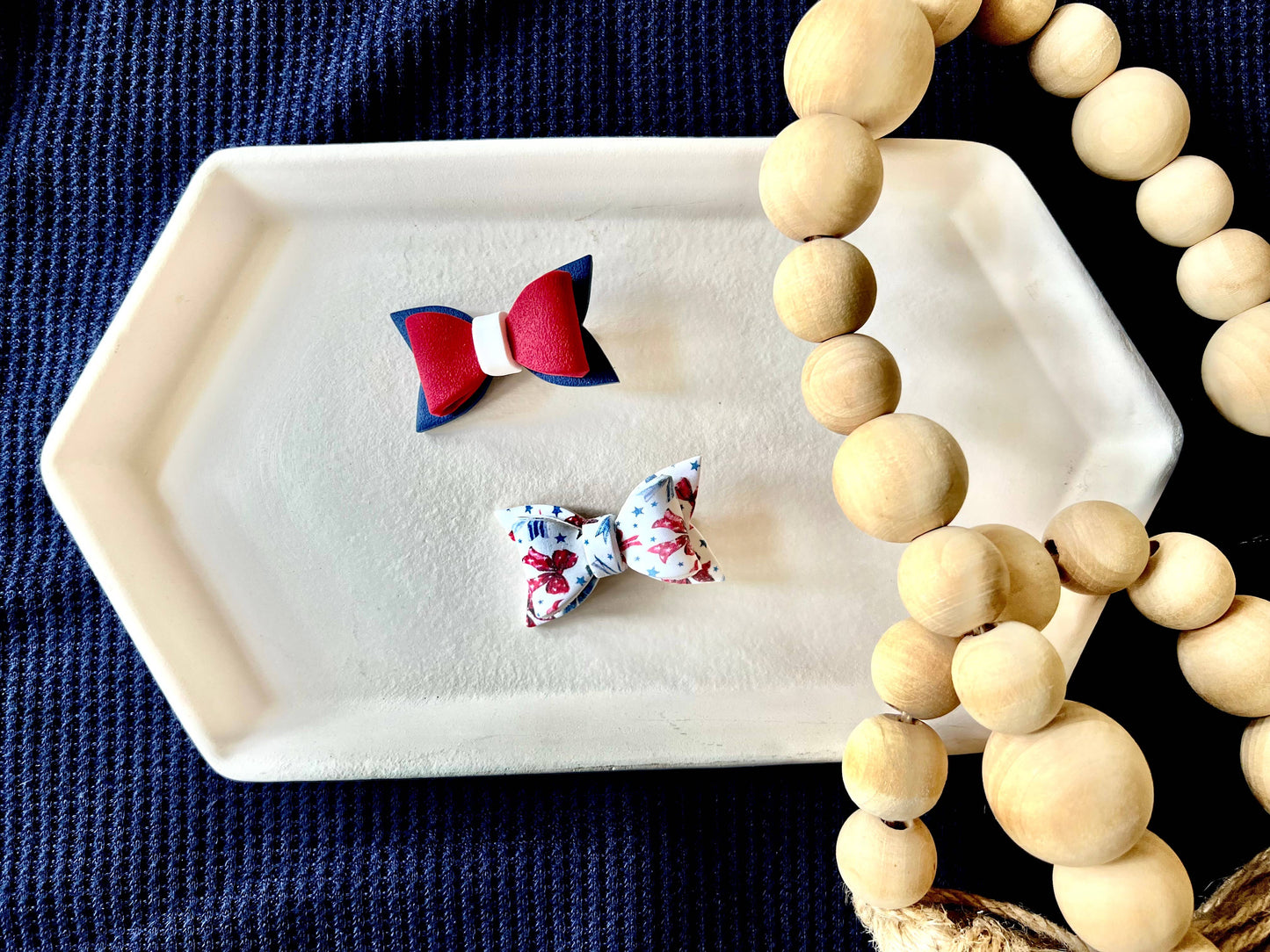 Fourth of July Bow Hair Clip