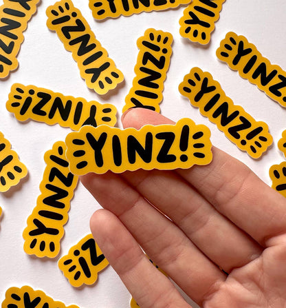 Yinz Mini Sticker - Yellow