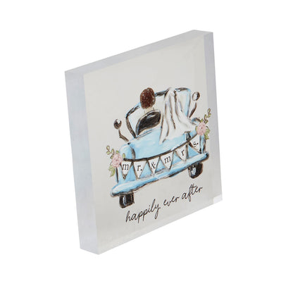 Acrylic Wedding Plaque - Happily Ever After