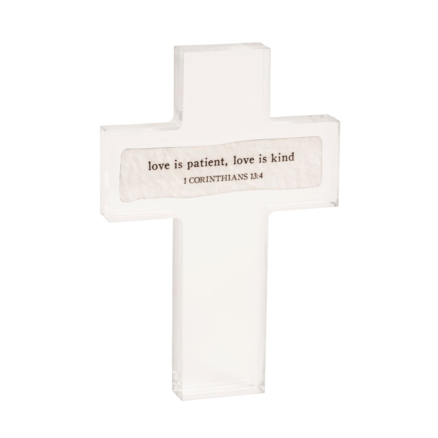 Sentiment Acrylic Cross - Love Is Patient